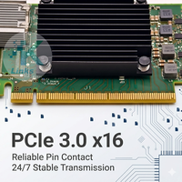 Carte d'interface réseau Ethernet filaire MCX515A-CCUT Mellanox CX-5 100GbE QSFP28 1 port PCIe3.0x16 pour serveur en stock
