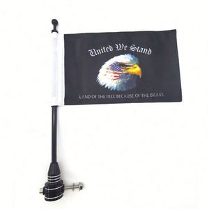 Drapeau de moto personnalisé 2024 pour bagages arrière, style fanion, pour drapeaux d'état et bannières de campagne, montage facile, avec mât en fibre de verre - Product Image 4