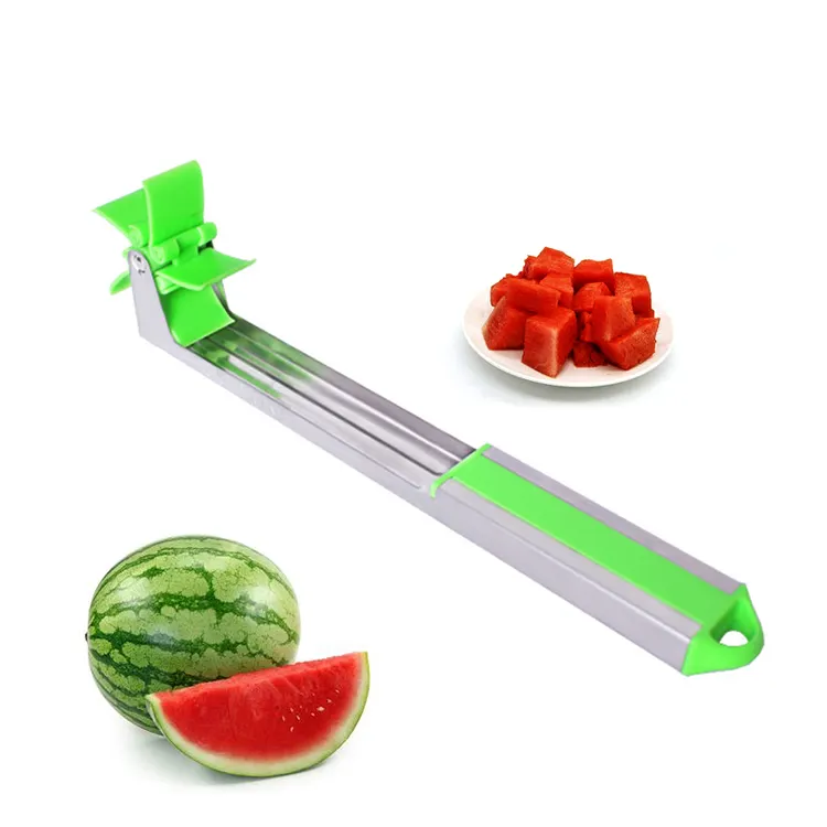 스테인레스 스틸 과일 야채 도구 풍차 수박 커터 주방 가제트 수박 슬라이서 커터