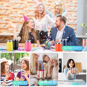 Neues 16oz Eierschalen becher 304 Doppels chichtiges isoliertes Weinglas aus Edelstahl mit bedrucktem Muster-Vakuum flaschen becher
