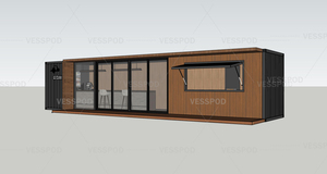 Conteneur maritime modulaire préfabriqué de 40 pieds à usages multiples pour café rapide, café modulaire, bar - Product Image 4