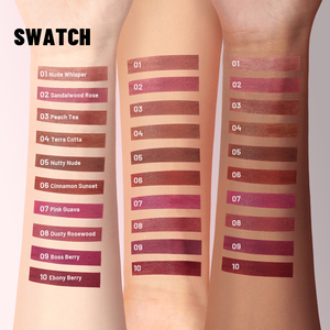 OEM/ODM Etiqueta Privada Lápiz Labial Líquido Vegano Mate Aterciopelado Nude No Transfiere Larga Duración a Prueba de Agua 10 Colores Lodo Labial con Logo Personalizado - Product Image 6