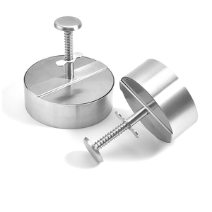 Mutfak Gereçleri-Paslanmaz Çelik 304 Hamburger Köftesi Yapıcı Pişirme Kalıbı Et Presi <span class=keywords><strong>Burger</strong></span> Presi Dropshipping Et Kümes Hayvanları Aracı - Product Image 3