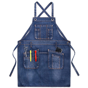 Tablier de cuisine sans manches en coton Niuweili pour le travail, les cafés, les salons de thé, les barbiers, les garçons et les filles - Product Image 2