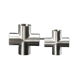 Top Kwaliteit Sanitair Rvs SS304/316L Pijp Montage Stuiklas 4 Way Cross Connector