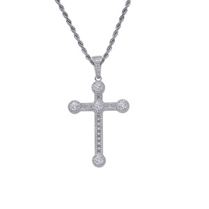Ciondolo a croce, collana in zirconio con design unico e distintivo, stile frizzante e moderno - Product Image 4