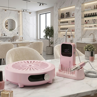 Kit d'outils à ongles sans fil rechargeable, aspirateur de poussière à ongles sans balais, perceuse à ongles sans noyau 35000 tr/min pour salon professionnel