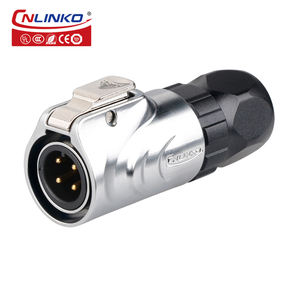 CNLINKO 4-контактный круглый металлический мужской женский Электрический стыковой соединитель M12 водонепроницаемый разъем - Product Image 2