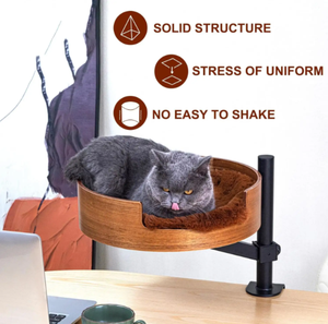 Ahşap masa L çerçeve kutulu Snap düğmesi kapatma ile yüksekliği ayarlanabilir kedi yatak kedi severler için yeni tasarım evcil hayvan kafesi - Product Image 6