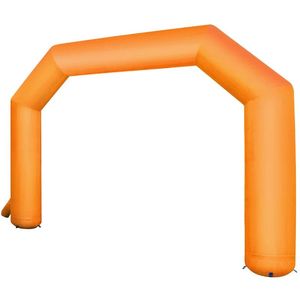 Château gonflable sportif en PVC 8x4m avec impression personnalisée, arche de départ et d'arrivée, et souffleur inclus - Product Image 1