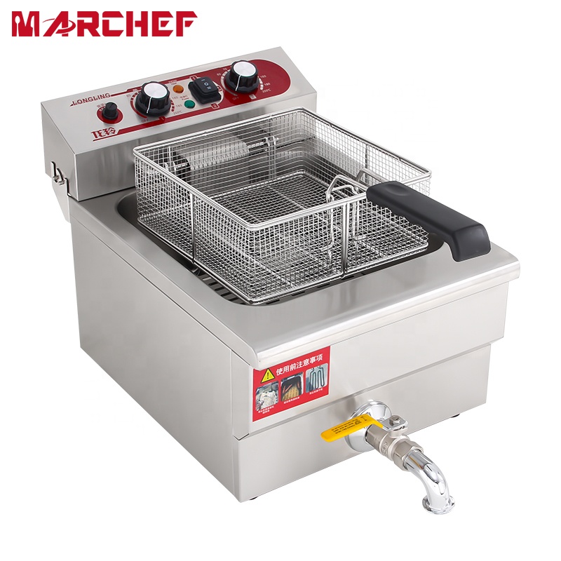 Глубокая фритюрница из нержавеющей стали, 14 л, сертификация CE