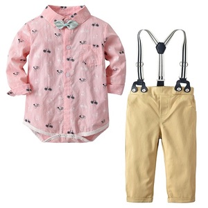 Productos de Seguridad a Precio de Mayoreo, Conjunto de Camisas y Overoles de Moda para Bebés Niños de AliExpress - Product Image 4