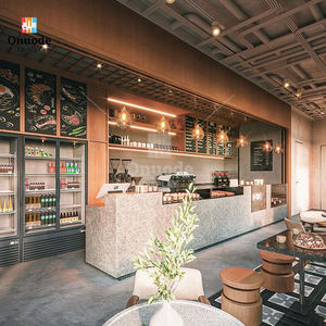 Mostrador Personalizado para Cafetería con Diseño de Gabinete e Iluminación LED para Diseño Interior de Cafeterías - Product Image 3