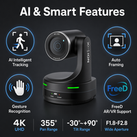 Kamera 4K Ultra HD PTZ NDI HX3 60fps 12/20X Optical Zoom AI Auto Tracking PoE/SDI/USB/IP Sistem Konferensi Streaming Langsung Peredam Kebisingan