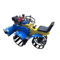 Machine à labourer le riz à moteur diesel, rotoculteur à roues pour rizières, cultivateur agricole, largeur de travail de 80 cm