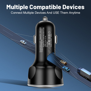 2024 accesorios de teléfono originales 3.1A puertos duales <span class=keywords><strong>USB</strong></span> <span class=keywords><strong>C</strong></span> cargador de coche tipo <span class=keywords><strong>C</strong></span> cargador de coche adaptador de cargador de coche rápido para iPhone - Product Image 2