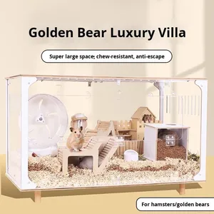 Cage à <span class=keywords><strong>hamster</strong></span> moderne dorée, Villa de luxe, Grand espace, Fermeture à bouton, Grande maison spéciale, 60 Starry Sky, 80 Basic - Product Image 3