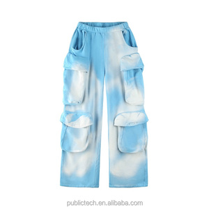 Pantalon de survêtement cargo personnalisé en gros Baggy surdimensionné polaire épais 400 Gsm vierge unisexe pantalon de survêtement baggy - Product Image 2