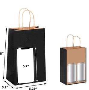 Sacs en papier kraft personnalisés pour la vente en gros, emballage alimentaire pour restaurants, sacs de courses et de rangement avec logo - Product Image 2