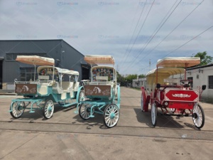High-performance Horse Carriage Manufacturer Wedding Vehicle Wagon Sightseeing Flower Carriages Carriage - Product Image 6