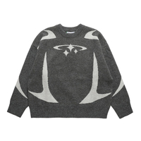 OEM & ODM Pull Personnalisé Homme Y2K Style Décontracté Col Rond Rayé en Maille