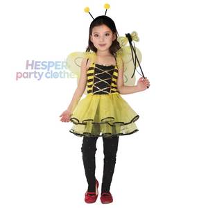 Costume de frelons jaune sans manches pour bébé fille HP Halloween Carnival avec bandeau et ailes, robe de performance pour enfants - Product Image 1