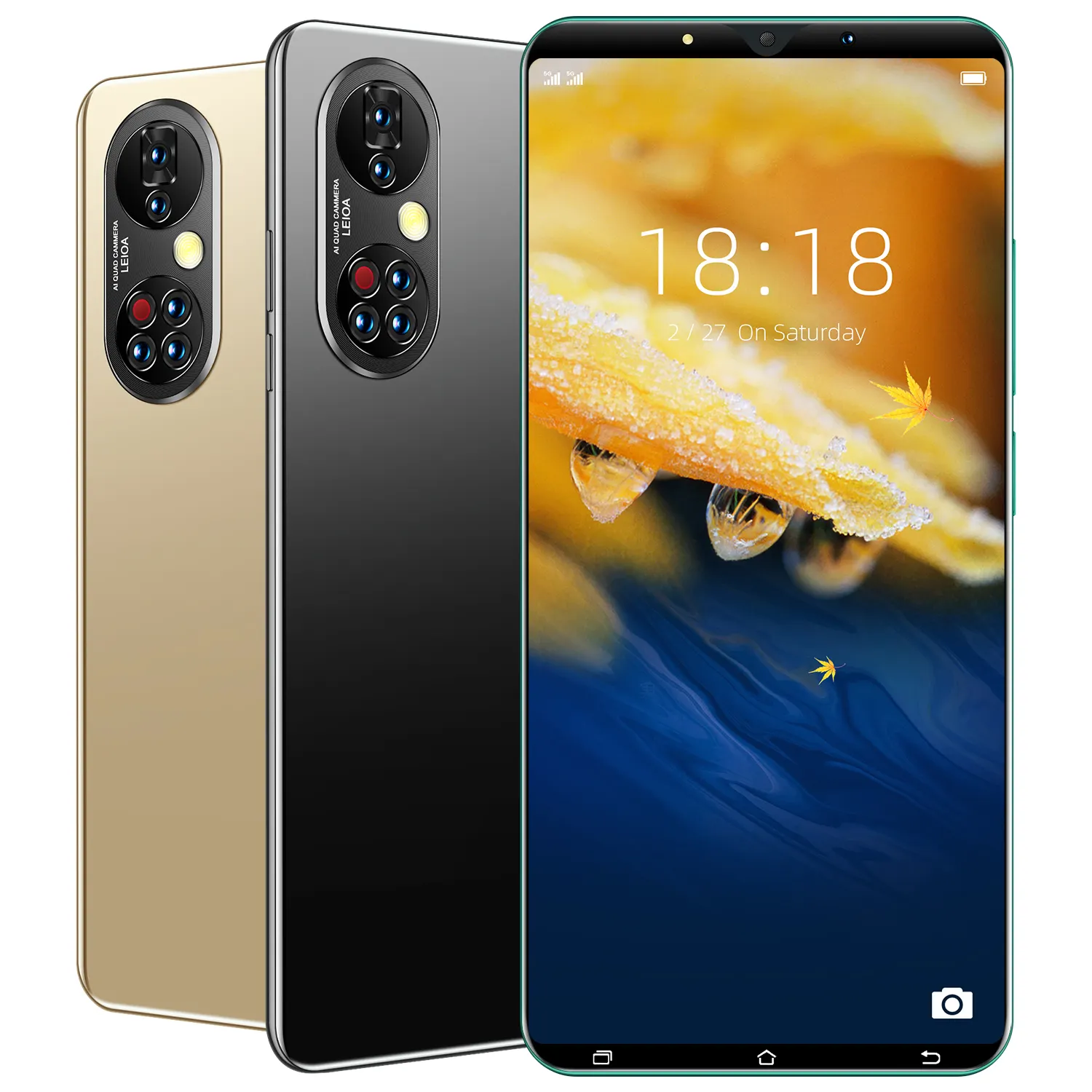 5.3 pouces HD P50 Pro avec Face ID 1 + 8 Go téléphones mobiles Android téléphone mobile avec caméra