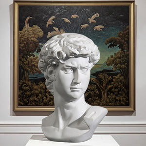 JY-Statue tête de plâtre en résine de style nordique de 15cm de haut ornement de style européen croquis de studio d'art pour la décoration intérieure - Product Image 3