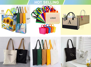 กระเป๋าผ้าแคนวาสออร์แกนิคแบบพกพา  รีไซเคิลได้  พิมพ์โลโก้ตามขนาดที่ต้องการ  สำหรับใส่ของช้อปปิ้งหรือของใช้ในครัวเรือน - Product Image 5