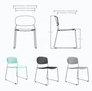Nouvelles chaises de formation de bureau de conception modulaire commune Sitzone chaise de réunion de conférence empilable en plastique