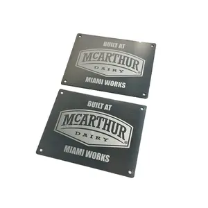 Aço inoxidável 304 Gravado Nome Placas Equipamento Metal Sinais aço inoxidável logotipo identificação placas