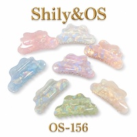 Jepit Rambut Shily&OS Mermaid Cloud Claw Clip Besar Gaya Asetat 8 Warna Iridescent Putih Kuning Pink Ungu Jepit Belakang Grosir