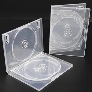 PPプラスチック6ディスクCDボックス、ダブルCDトレイ付き14mm3ディスクブランクDVDケースブラックDVDケースクリアシングル1ディスクDVDケース