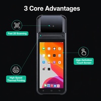 5,5-дюймовый POS-терминал на Android 13 с Bluetooth, USB, NFC, 3 ГБ ОЗУ, 16 ГБ SSD, 58-мм термопринтер, низкий MOQ, OEM