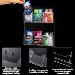 Hiện đại rõ ràng <span class=keywords><strong>Acrylic</strong></span> Wall Mount <span class=keywords><strong>Brochure</strong></span> Rack hiển thị sinh thái thân thiện 3 mét Văn Học lưu trữ cho văn phòng & khu vực chờ đợi - Product Image 3