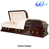 Ataúd de Madera Sólida de Primera Calidad para Adultos, Estilo Americano, para Funerales