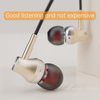 Écouteurs intra-auriculaires filaires magnétiques en métal avec pilote dynamique 3,5 mm, câble de 1,2 m, commande filaire, qualité sonore HD pour téléphone portable