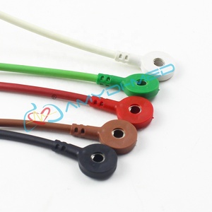 Aami tương thích ekg <span class=keywords><strong>ECG</strong></span> <span class=keywords><strong>eeg</strong></span> 3 chì điện cực Cáp leadwire holter clip cho cardiolife AED - Product Image 2