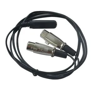 Dual 3-Pin XLR Female to 1/4" 6.35mm Female Jack Plug TRS Audio Y Cable Cord 0.3m 1.5M 3M