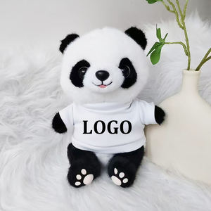 Hadiah promosi hadiah dipersonalisasi mainan mewah Logo kustom mainan Panda mewah dengan kemeja - Product Image 2