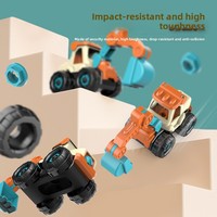Ensemble de jouets de camions d'ingénierie à assembler soi-même pour enfants, 4 pièces, excavatrice, tournevis, véhicule de démontage réaliste, Morandi EN71 CPC, cadeau