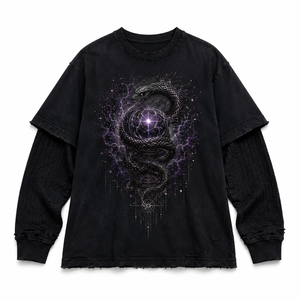 เสื้อยืดคอตตอนหนา 300GSM ทรงโอเวอร์ไซส์ แบบครอป ทรงบ็อกซี่ ประดับคริสตัลวิบวับ สไตล์สตรีทแวร์ สำหรับผู้ชาย - Product Image 1