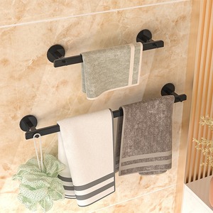 Porte-serviettes mural crème en métal non perforé <span class=keywords><strong>pour</strong></span> salle de bain et salon, support de rangement <span class=keywords><strong>pour</strong></span> toilettes - Product Image 3
