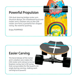 Nouveau design de skateboards <span class=keywords><strong>surfskate</strong></span> en bois à quatre roues avec roues en PVC résistantes à l'usure pour les jeunes débutants - Product Image 4