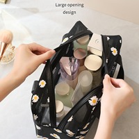 Trousse de Toilette Daisy Mesh, Grande Capacité, Portable, pour Voyage, Sac de Rangement Épaissi à Main