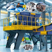 Déchiqueteuse de métaux haute capacité pour la récupération de matériaux de déchets d'appareils électroménagers (réfrigérateurs, climatiseurs, boîtiers d'appareils, carrosseries de voitures)