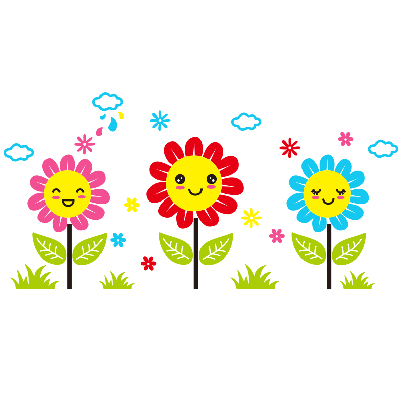 Nero + verde chiaro + rosso + rosa + giallo medio + blu cielo