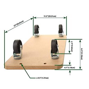 Chariot en bois MDF, Rectangle, chariot en bois, plateforme, chariot, meubles, chariot, chariot - Product Image 4