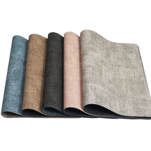 Mantel Individual de PVC con Diseño de Tela de Lujo Ligero, Rectangular Simple, Redondeado, Resistente al Aceite, Aislante del Calor, Ecológico, Antideslizante, Moderno y Personalizable - Product Image 4