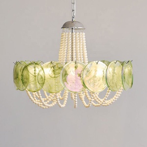 Lustre en verre coloré AB Creative pour salon, salle à manger, chambre à coucher, luminaires de luxe pour hôtel - Product Image 1